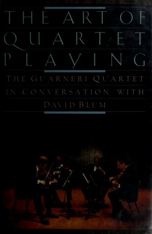 Cover of Quartet Playing, Art of