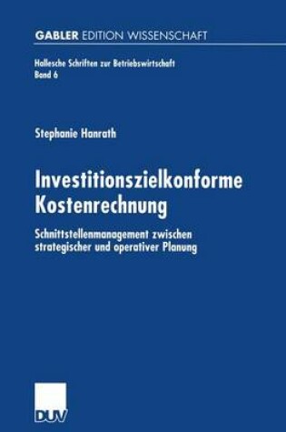 Cover of Investitionszielkonforme Kostenrechnung