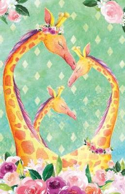 Book cover for Journal Notebook For Animal Lovers Giraffes In Flowers