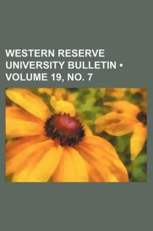 Cover of Western Reserve University Bulletin