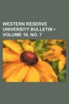 Book cover for Western Reserve University Bulletin