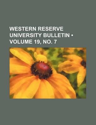 Book cover for Western Reserve University Bulletin