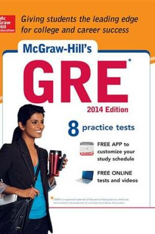 Cover of McGraw-Hill's GRE with Downloadable Tests, 2014 Edition