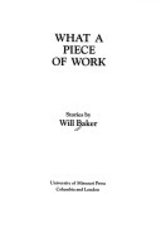 Cover of What a Piece of Work