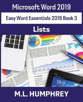 Book cover for Word 2019 Lists