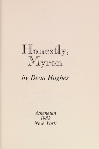 Cover of Honestly, Myron