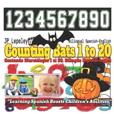 Book cover for Counting Bats 1 to 20. Bilingual Spanish-English