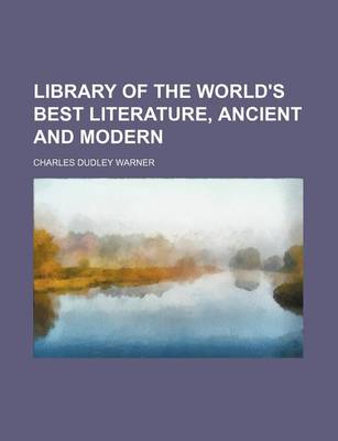 Book cover for Library of the World's Best Literature, Ancient and Modern (Volume 26)