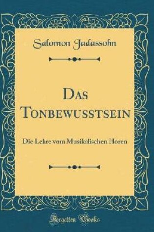 Cover of Das Tonbewusstsein