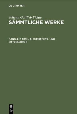 Book cover for 2 Abth. A. Zur Rechts- Und Sittenlehre II