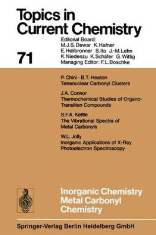 Cover of Inorganic Chemistry Metal Carbonyl Chemistry