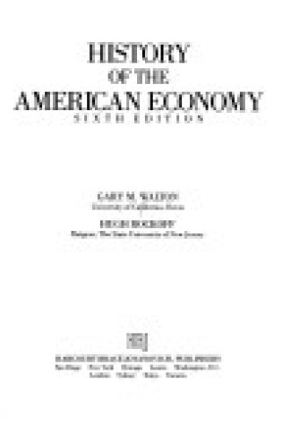 Cover of Walton History of the American Economy 6e