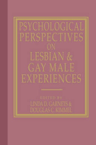 Cover of Psychological Perspectives on Lesbian and Gay Male Experiences