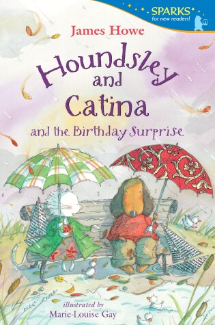 Book cover for Houndsley and Catina and the Birthday Surprise