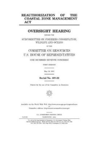 Cover of Reauthorization of the Coastal Zone Management Act