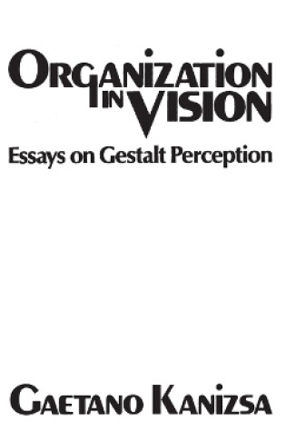 Cover of Organization in Vision