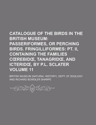 Book cover for Catalogue of the Birds in the British Museum Volume 11