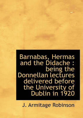 Book cover for Barnabas, Hermas and the Didache