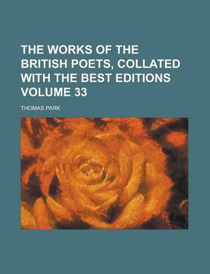 Book cover for The Works of the British Poets, Collated with the Best Editions Volume 33