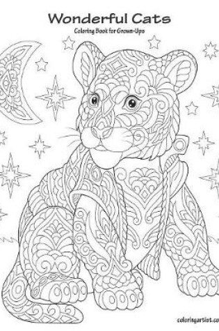 Cover of Wonderful Cats Coloring Book for Grown-Ups