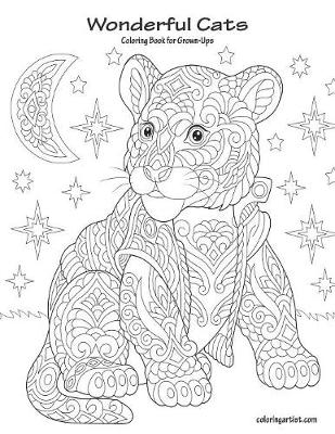 Book cover for Wonderful Cats Coloring Book for Grown-Ups