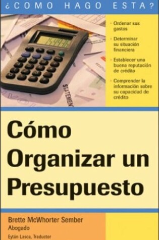 Cover of Como Organizar un Presupuesto