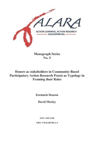 Cover of ALARA Monograph 3 Donors as stakeholders in Community-Based Participatory Action Research