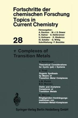 Cover of Pi-Complexes of Transition Metals