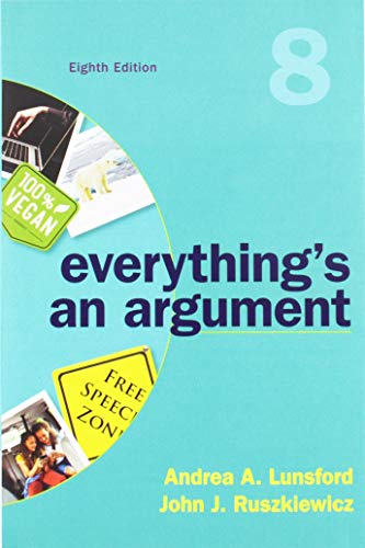 Book cover for Everything's an Argument 8e & Writer's Help 2.0, Lunsford Version (Twelve-Month Access)