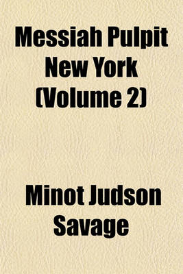 Book cover for Messiah Pulpit New York (Volume 2)