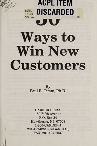 Cover of 50 Ways to Win New Customers