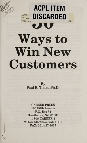 Book cover for 50 Ways to Win New Customers