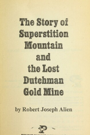 Cover of Sty Superstion Mtn