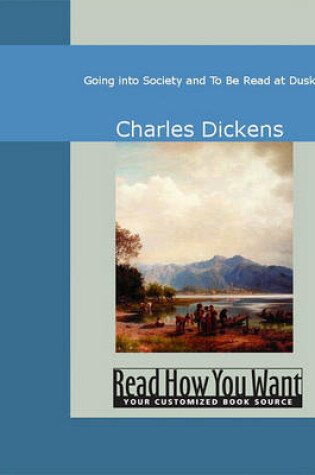 Cover of Going Into Society and to Be Read at Dusk