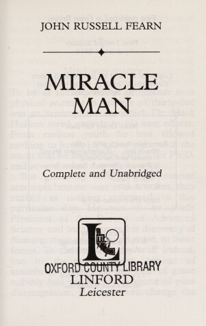 Book cover for Miracle Man