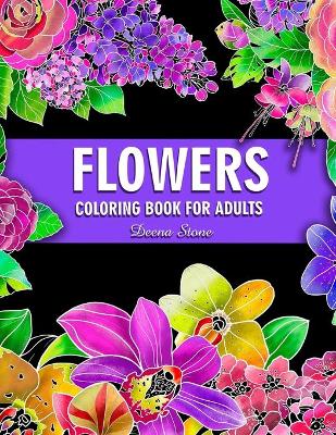 Book cover for Flowers Coloring Book For Adults