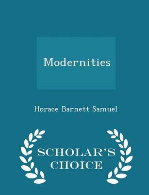 Book cover for Modernities - Scholar's Choice Edition