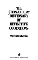 Book cover for Dictionary of Definitive Quotations