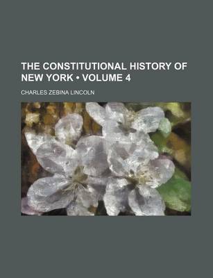 Book cover for The Constitutional History of New York (Volume 4)