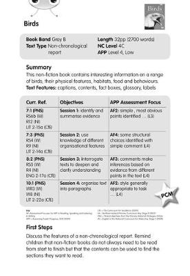 Cover of BC NF Grey B/4C Birds Guided Reading Card