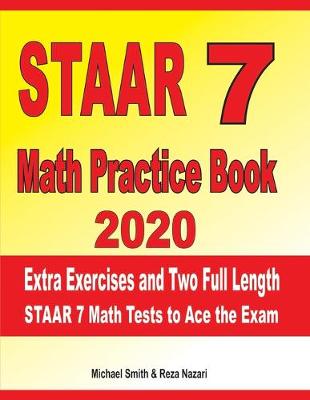 Book cover for STAAR 7 Math Practice Book 2020