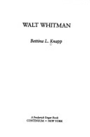 Cover of Walt Whitman