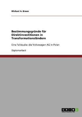 Book cover for Bestimmungsgrunde fur Direktinvestitionen in Transformationslandern
