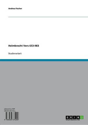 Book cover for Helmbrecht Vers 653-983