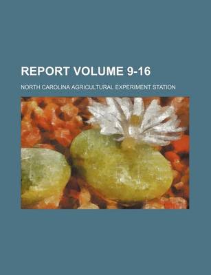 Book cover for Report Volume 9-16