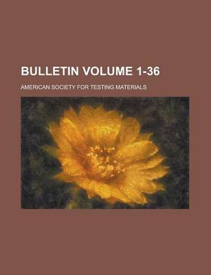 Book cover for Bulletin Volume 1-36