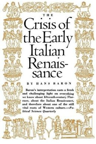 Cover of Crisis of the Early Italian Renaissance