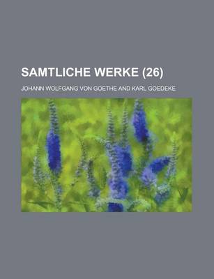 Book cover for Samtliche Werke (26)