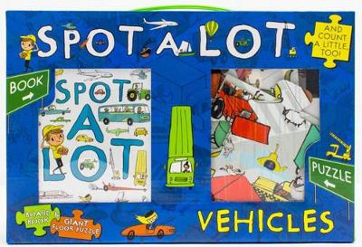 Book cover for Spot a Lot Vehicles Board Book & Giant Floor Puzzle