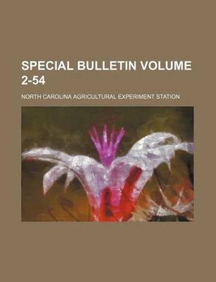 Book cover for Special Bulletin Volume 2-54